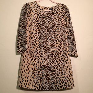 J Crew Cheetah Dress Size 2
